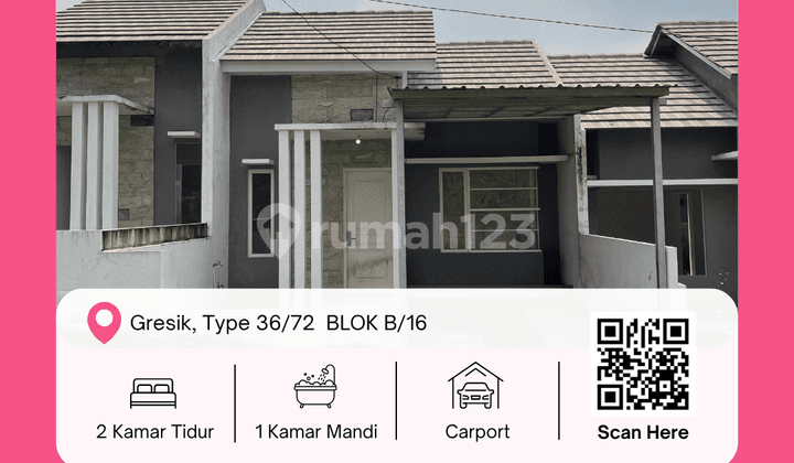 Rumah Tenang 36/72 Blok B/16 Type Shubuh