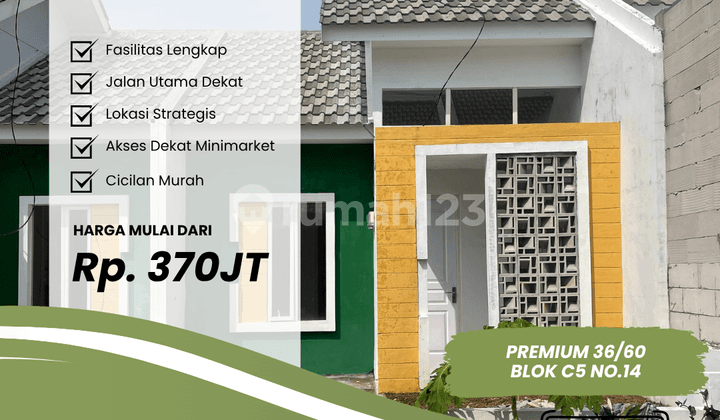 Rumah Premium 36/60 Blok C9 No.7, Siap Huni Dekat Taman Dayu