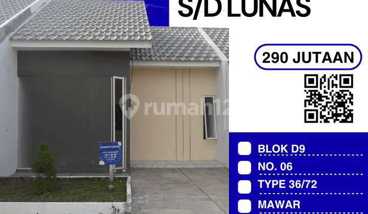 Mawar Type 36/72 – Blok D9 No.06: Cicilan 1 Jutaan/Bulan