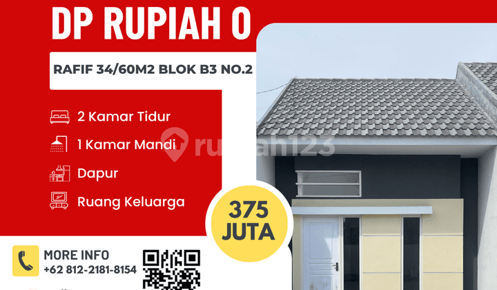 Rumah RAFIF 34/60 Blok B3 No.2: Strategis Dekat Tol, Harga <300 Juta