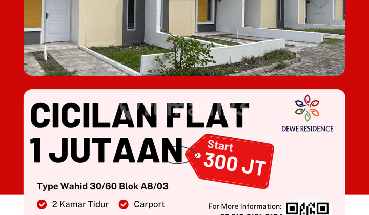 Rumah WAHID 30/60 Blok A8 No.3: DP 0 Rupiah dan Dekat Tol