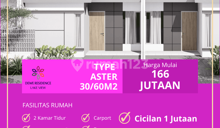 Rumah Subsidi ASTER Type 36/60 D3/06 Cukup UTJ 500 Ribu