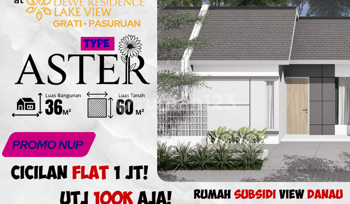 Lokasi Terbaik,Siap Huni Rumah Subsidi Type ASter Blok A No.6, Lumbang,Grati