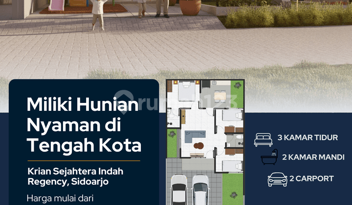For Sale House in Krian Sidoarjo Strategic Location