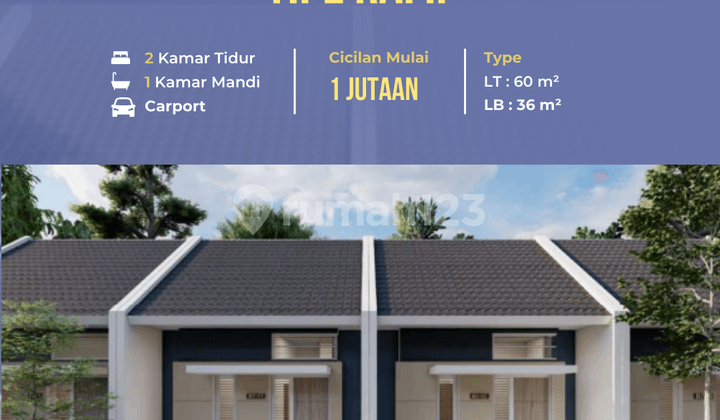 Rumah Murah di purworejo Tipe RAFIF 34/60 Cicilan Mulai 1 Jutaan