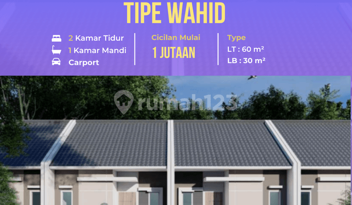Rumah Dijual di Beji Dewe Residence Tipe WAHID Blok B8-2 DP 0%