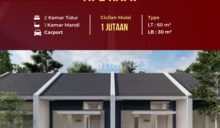 Rumah Asri di Prigen Pasuruan Tipe Rafif 30/60 – Lingkungan Sejuk, Full Furnished