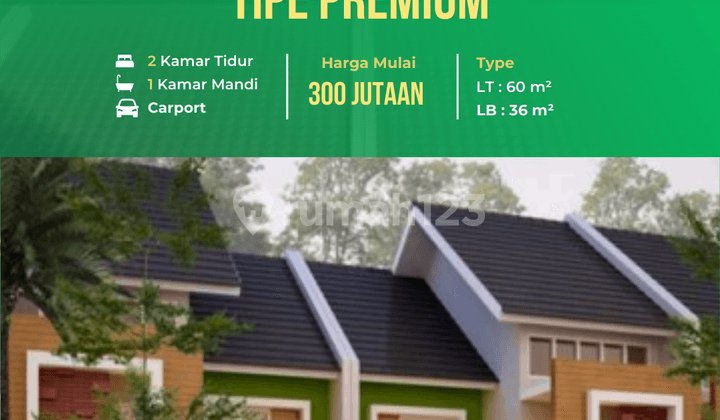 Rumah Dijual Tipe Premium Strategis Dekat RSUD, Cicilan Ringan