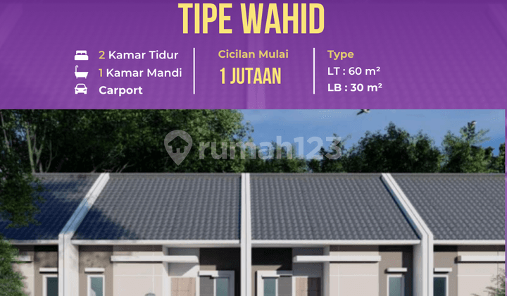 Rumah Murah Tipe Wahid 30/60 Blok B8-9, Dekat Pasar & Pusat Kota