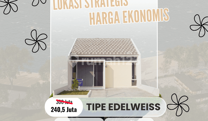 Rumah Strategis Type Edelweiss Blok B2 No. 05 Legalitas Lengkap