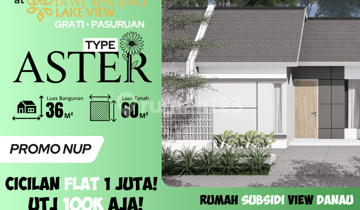 Promo Murah Rumah tipe Aster, UTJ Hanya 100 Ribu.