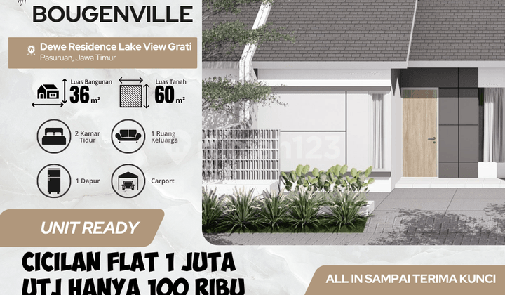 Rumah Subsidi Tipe Bougenville, Dekat Fasilitas Pendidikan