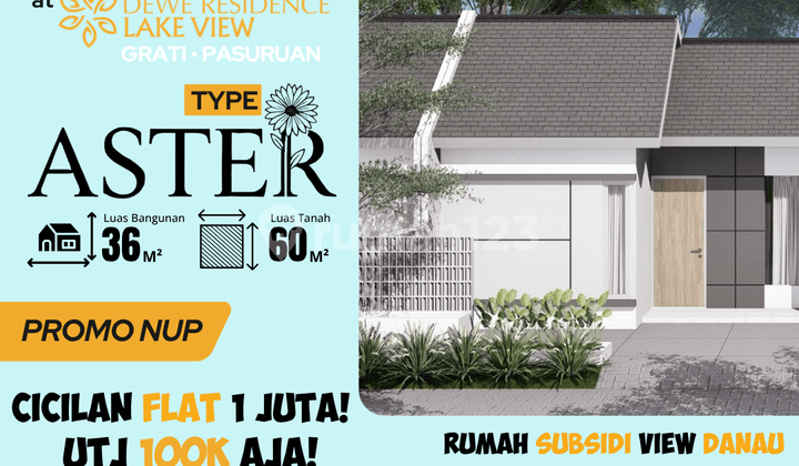Rumah Minimalis Type Aster, Dekat Puskesmas Grati