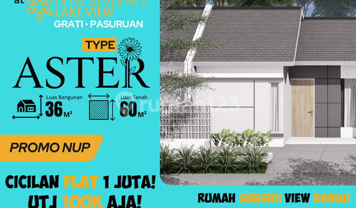 Hunian Type Aster, Cicilan Flat 1 Juta Hingga Lunas