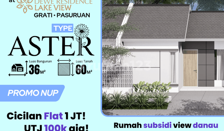 Promo Rumah Tipe ASTER DP 0 Rupiah Lokasi Strategis