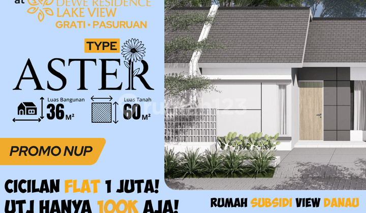 Promo Rumah Tipe Aster Cicilan Flat Lokasi Strategis