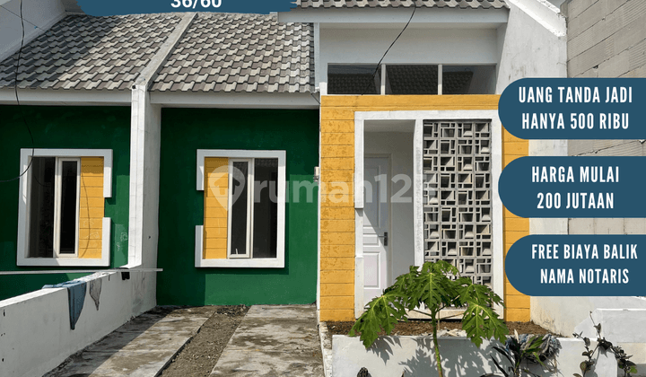 Hunian Type Premium 36/60 Blok B1 No. 3 Cicilan flat 10 Tahun