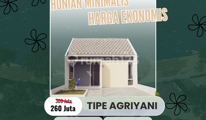 Hunian Agriyani Type 36/60 Blok C7 No. 20 Dekat Puskesmas Grati