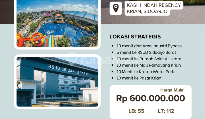 Rumah Strategis Blok B1 No. 06, Dekat Mall Ramayana Krian