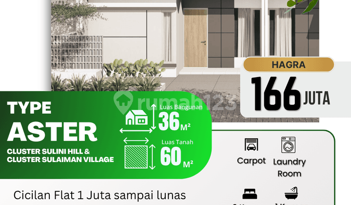 Rumah Tipe 36/60 Grati Pasuruan, Lokasi Strategis & Aman