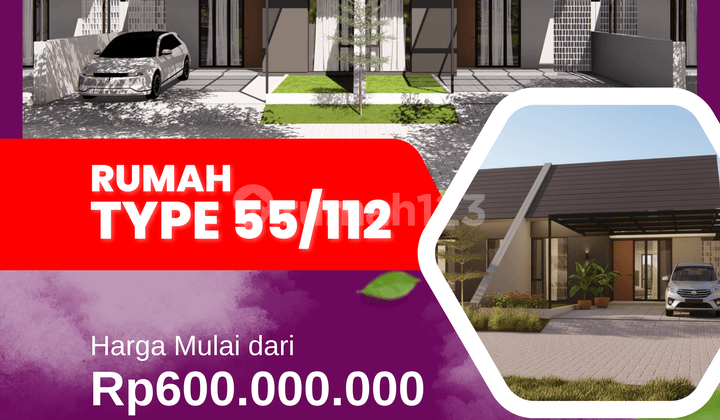 Rumah Krian 2KT 1KM SHM, Dekat Sekolah & Pasar, 600 Jutaan
