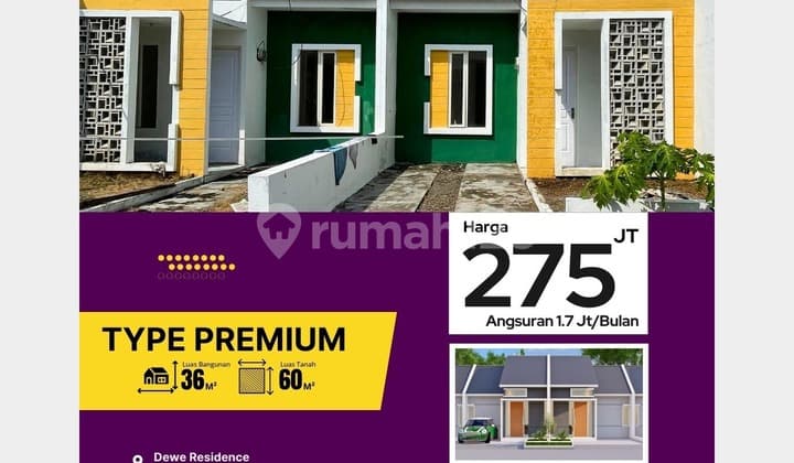 Rumah Type Premium 36/60 Blok D3 No.02 –Dekat Kawasan Industri
