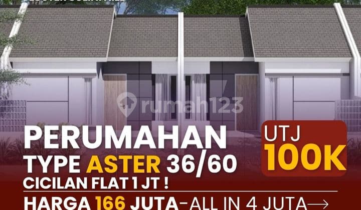 Rumah Hunian Minimalis Modern - Type Aster 36/60 Blok A12
