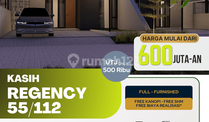 Modern Residence in Krian, Carport & Private Garden, Around 600 Million