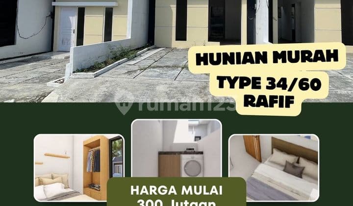 Rumah Hunian Minimalis Modern – Type Rafif 34/60 Blok A14