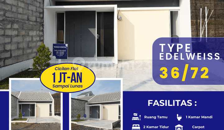 Rumah Edelweiss 36/66 Blok D1 No. 25 view langsung Danau