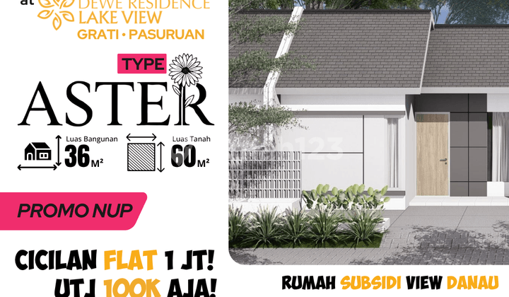 Rumah Modern Rejoso Pasuruan, 2KT Siap Huni, DP 0%, & UTJ 100.000