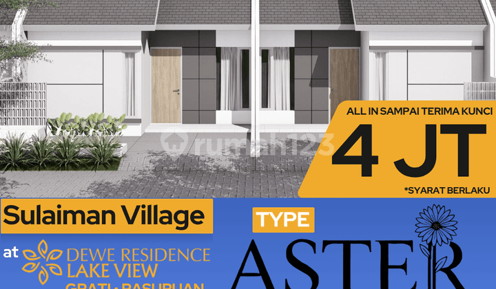 Dijual Cepat Rumah Type Aster di Pasuruan View Danau, DP 0%