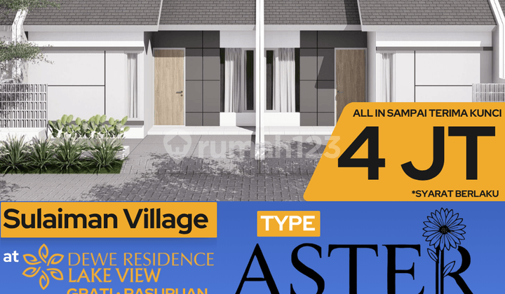 Dijual Cepat Rumah Type Aster di Pasuruan View Danau, DP 0%