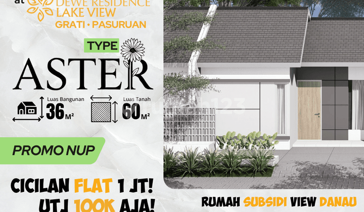 Rumah Cantik Tipe Aster 36/60 di Grati Pasuruan