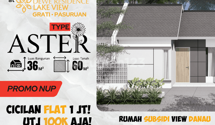 Rumah Murah untuk Keluarga Muda di Lake View Grati