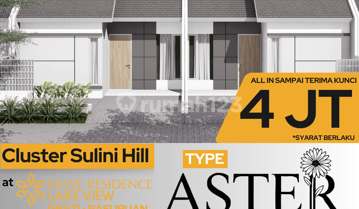 Rumah Sejuk View Danau di Pasuruan Type Aster Bisa KPR