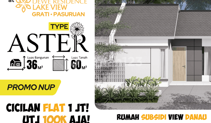 Rumah 1 Lantai Modern di Kejayan Pasuruan, DP 0% Siap Huni