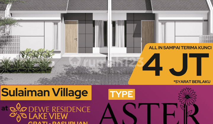 Dijual Rumah Type Aster Kawasan Tenang dan Sejuk Pasuruan