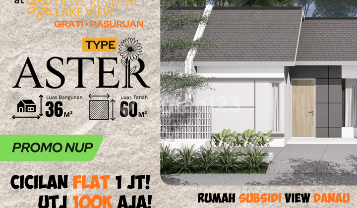 Rumah Adem View Danau - Type Aster Sulini Hill Rejoso Pasuruan Timur, UTJ 100 Ribu!