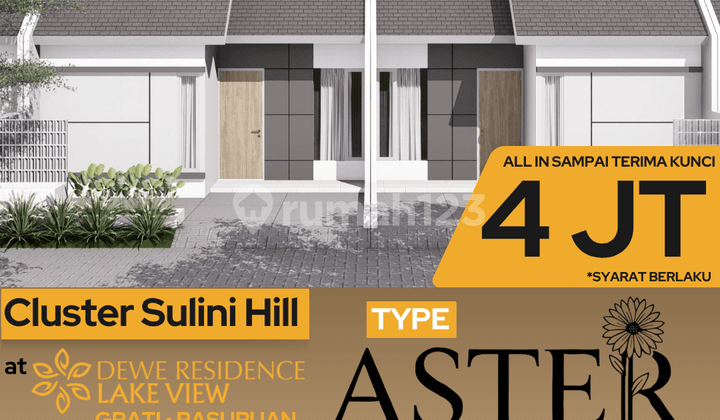 HUnian Type Aster Rumah Modern bisa KPR
