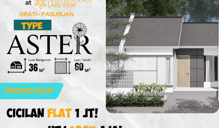 Rumah Subsidi Cicilan Flat 1 Juta - Type Aster Sulini Hill Dekat Kawasan Pabrik Bangil