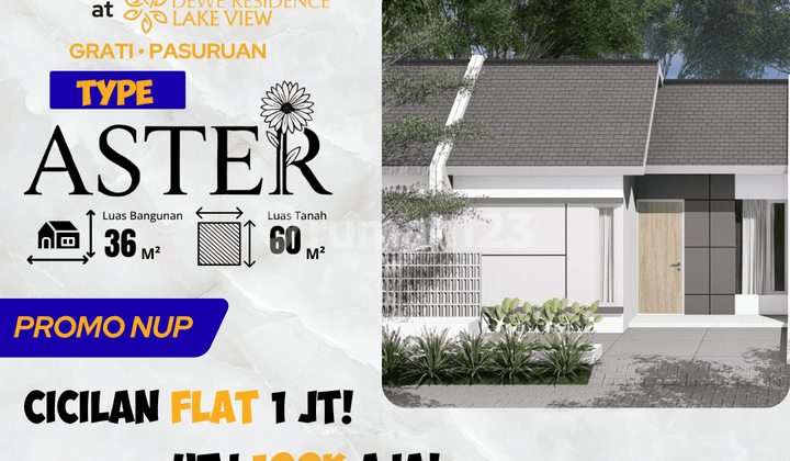 Rumah Subsidi Type Aster 36/60 - Sulini Hill Pasrepan Pasuruan, All In 4 Juta Saja!