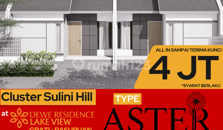 Type Aster 36/60 Rumah Subsidi View Danau & Lingkungan Asri