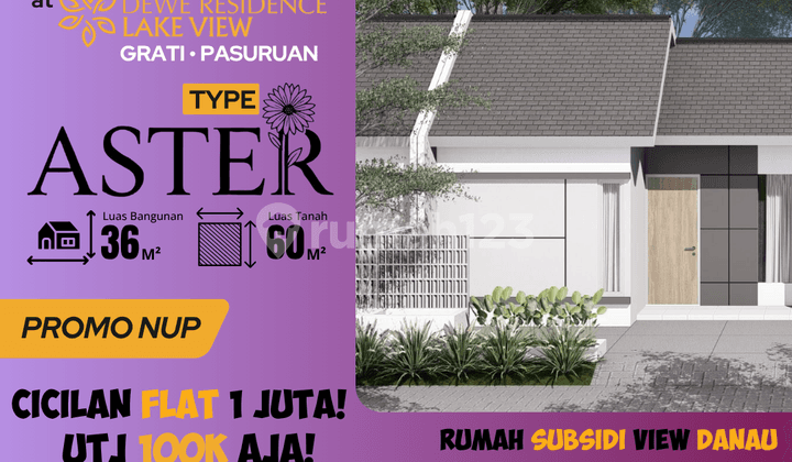 Promo Rumah tipe Aster 36/60 Lokasi Super Strategis