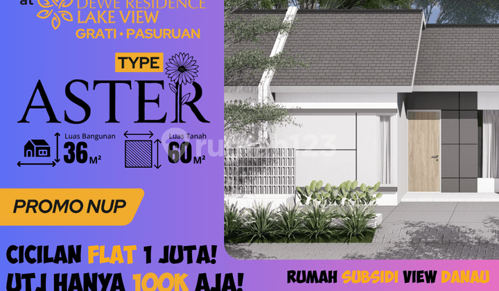 Hunian Type Aster, View Danau Ranu Grati