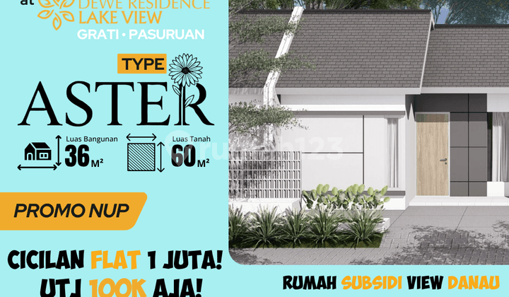 Rumah Type Aster, 5 Menit dari Sarana Pendidikan