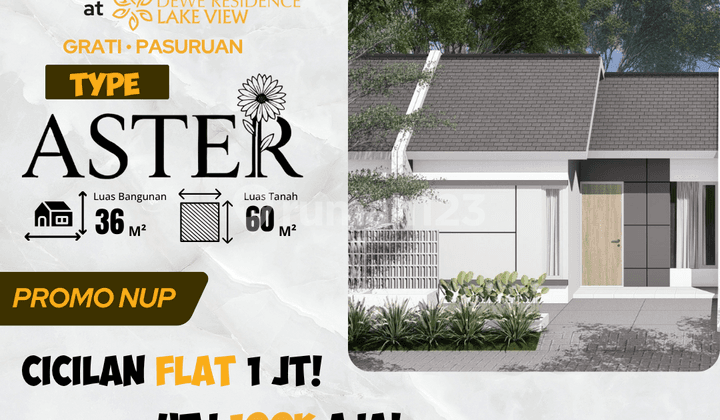 Hunian Siap Huni Tipe Aster36/60 - Dekat Pasar Grati