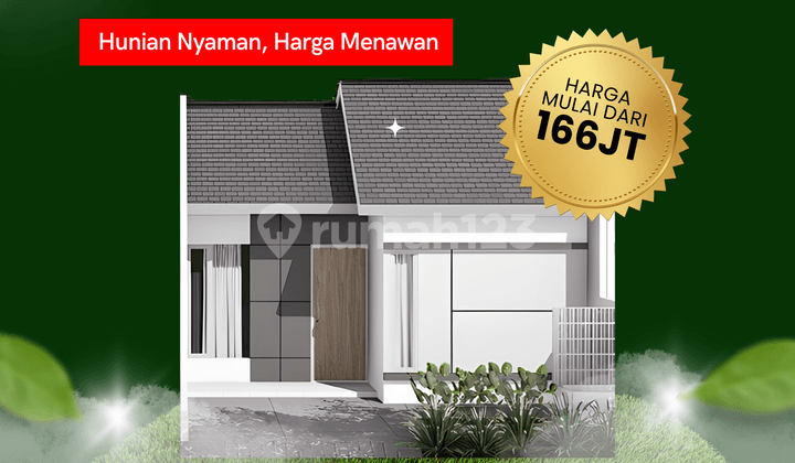 Rumah Baru Grati 166Jt, Booking 100Rb Saja, Unit Terbatas
