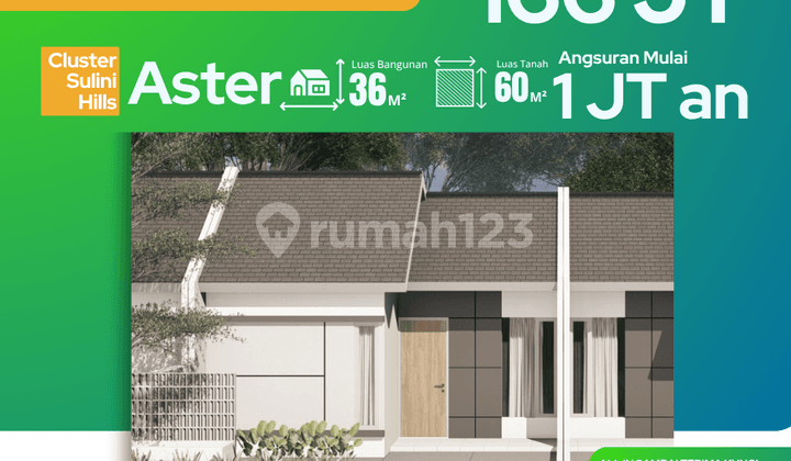 Rumah Baru Grati 166Jt, Tanpa DP, Proses KPR Cepat