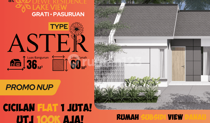 Rumah Subsidi Aster 36/60 Pasuruan - 3 Menit ke Tol Grati